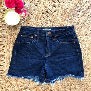 Madewell High Rise Denim Boy Shorts Bailey Wash